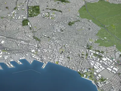 Thessaloniki - 3D City Model Low-poly 3D model
