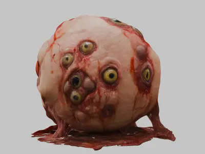 Stylized Meatball Character - 3D Model Low-poly 3D model