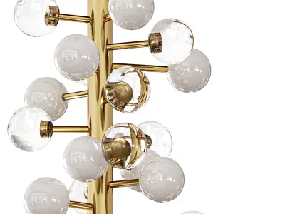 Globo Clear 5 Light Chandelier by JONATHAN ADLER 3D model