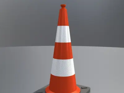 Traffic Cone 1000 mm Low-poly 3D model