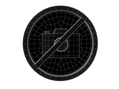 Prohibited Camera Symbol V1 001 Low-poly 3D model