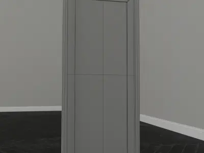 Glass Door Low-poly 3D model order