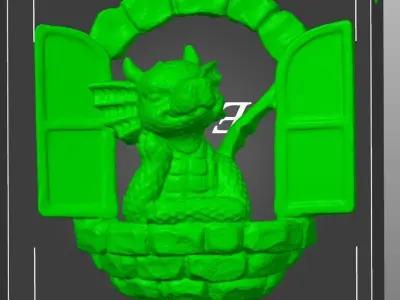 window dragon  3D print model