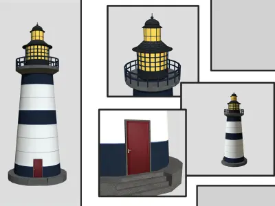 Light Houses - Low Poly Game Ready Exteriors  3D Model Pack