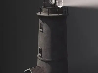 Old Lighthouse Low-poly 3D model