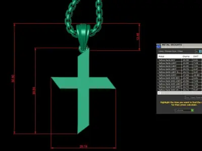 Cross Light Gold 3CP083 3DM STL 3D model