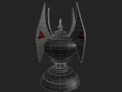 Sci-Fi Dark Chalice Artifact Low-poly 3D model