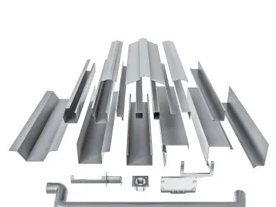 sloped roof-sandwich panel 3D model