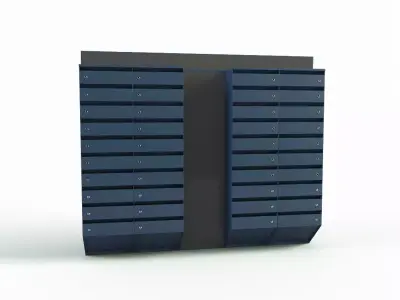 Mailbox storage rack 3D model