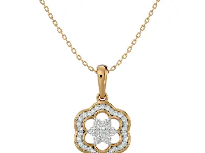 Light Minimalist Diamond Pendant Necklace 3D print model