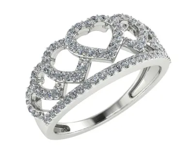 Light Weight Gold Diamond Ring DOC-R8123 3D print model