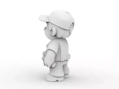 Cartoon Mechanic 3D Printable 3D print model buy