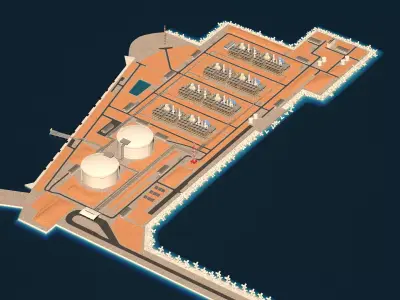 LNG Terminal Island 3D model