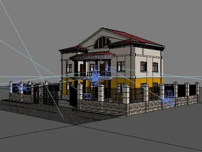 House with roof 3D model