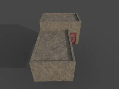 Village Mud House Low-poly 3D model