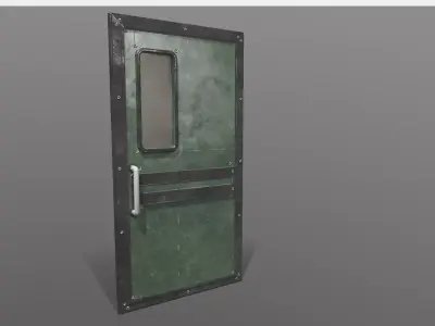 Metal Door Low-poly 3D model