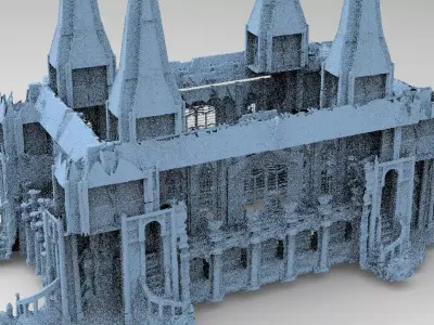 Dark magic architecture Tower Palace 1 3D model