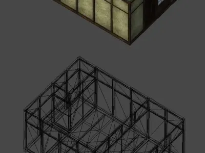 Japan of the room Low-poly 3D model