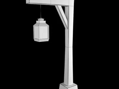 Old Street Lamb Series Low-poly 3D model