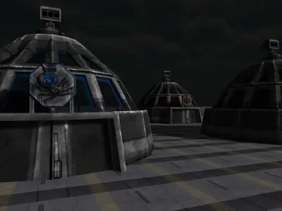 Bug Assault Buildings Low-poly 3D model