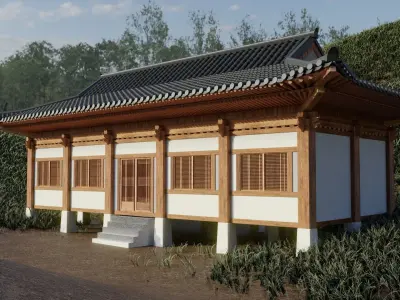 Korean Traditional Architecture Module 3D model