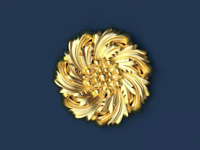 rosette dekor 3D model 19