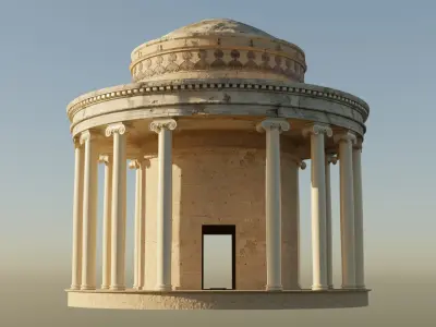 Ancient round temple  Free 3D model