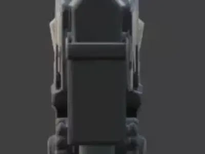 Modular Sci-Fi Heavy Welder 3D Model Low-poly 3D model