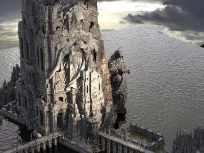 Watcher Tower of Afterlife Kit bash 3D model
