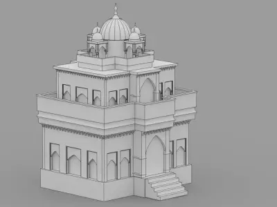 indian palace Dome Structure 3D model