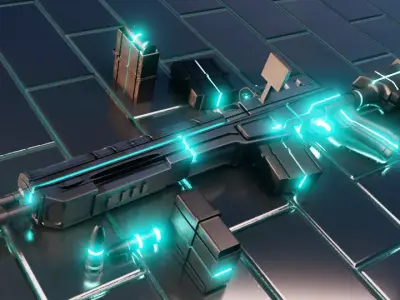 Sci Fi Weapon Low-poly 3D model