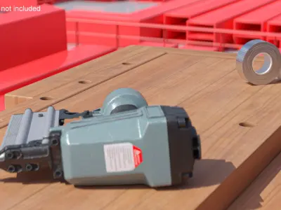  Woodworking Bench with Nail Gun 