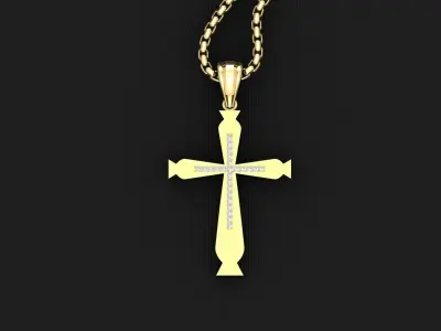 Cross Light Gold 3CP034 3DM STL 3D model