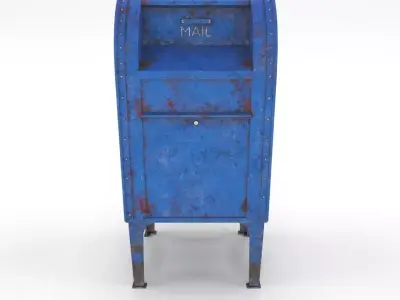 Mailbox Weathered PBR Low-poly 3D model