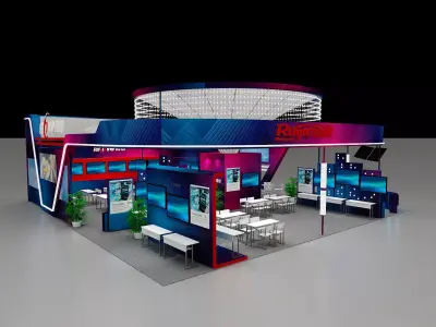 Booth design 3D model