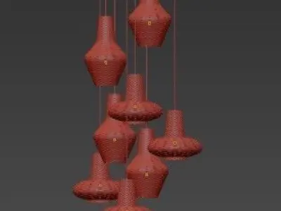 Lute Pendant Light 3D model