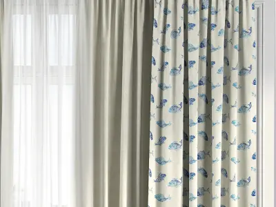 Curtain Set 165 3D model