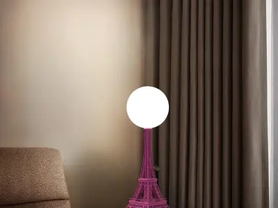 eiffel tower lamp 3D print model