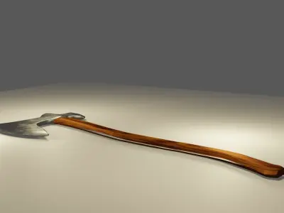  Viking ax BLENDER Low-poly 3D model