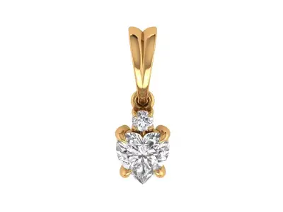 Heart Pendant 3D print model 10