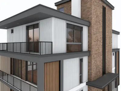 Modern Villa 01 3D model