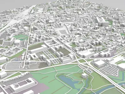 Cityscape Arras France 3D model