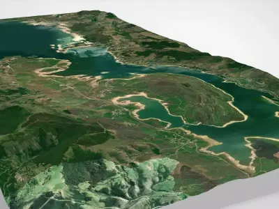 The Ebro Reservoir Spain 3D model