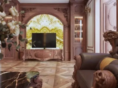 Classic Living Room 3D model