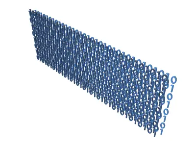 Binary 3D Style Background V2 002 3D model