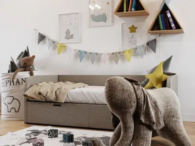 Children decor set  3D model