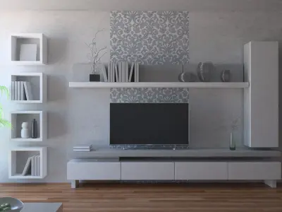 suit living room  3D model