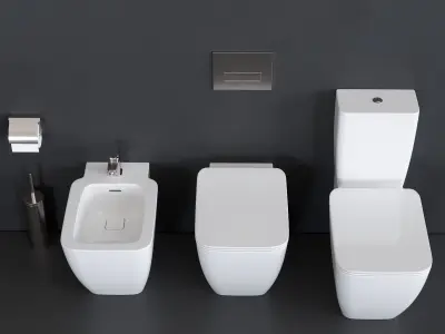 Ideal Standard STRADA II WC art T2926 art T2968 art T2969 Low-poly 3D model