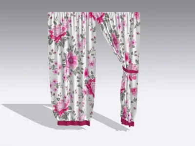 Curtain Low-poly 3D model