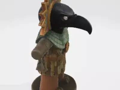 Egyptian Statue 3D Model 3D model